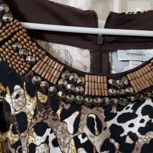 Print short sleeveless dress